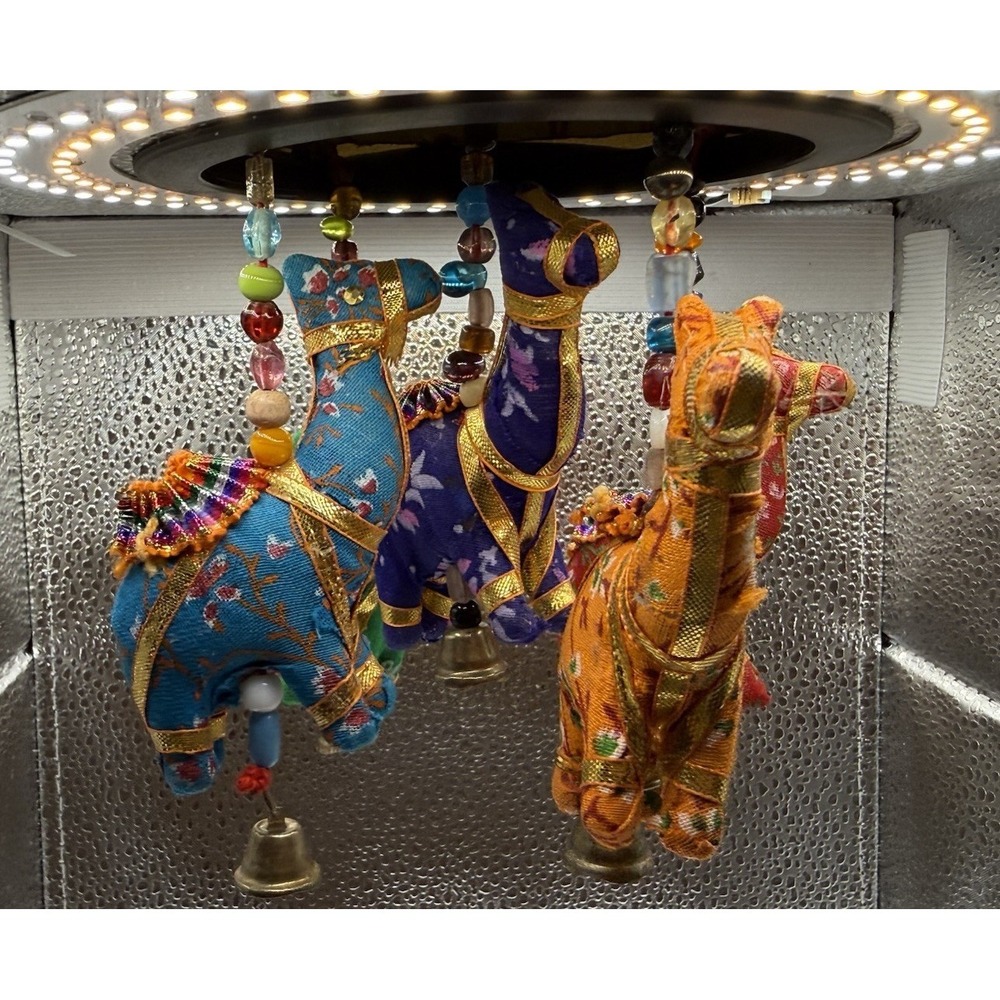 Indian Camel Umbrella Mobile Wall Hanging Puppets Boho Home Decor
